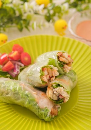 野菜たっぷりサラダチキン生春巻き-レシピのメイン写真