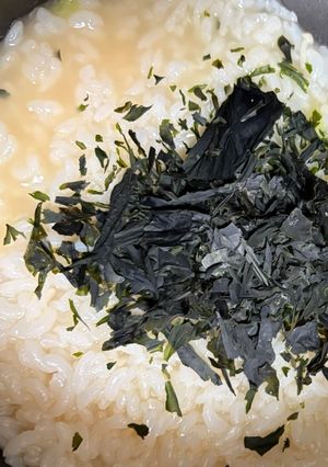 一人暮らし簡単わかめ雑炊-レシピのメイン写真
