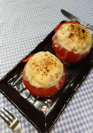 簡単☆お手軽トマトのツナチーズ焼き♩-レシピのメイン写真