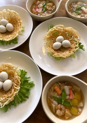 春巻きの皮でサクサクあんかけかたやきそば-レシピのメイン写真