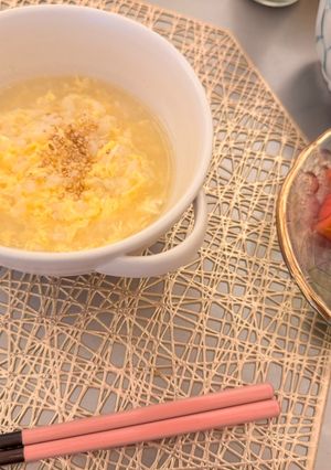妊娠に優しい美味しい卵のおかゆ-レシピのメイン写真