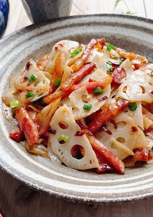 くんちゃまベーコンとれんこんのきんぴら-レシピのメイン写真
