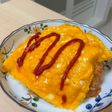 鶏肉ごろごろオムライス♡