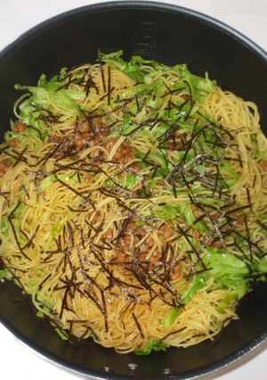 納豆パスタ♪バターで簡単レシピ-レシピのメイン写真