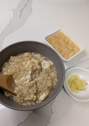炊いたお米から玄米たまご粥｜入れ粥黄金比-レシピのメイン写真