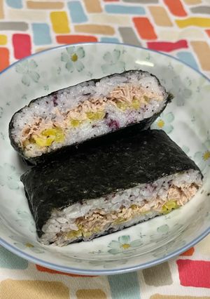 超簡単☆ツナと沢庵のゆかりおにぎらず♪♪-レシピのメイン写真