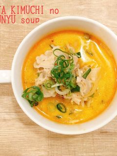食べるスープ『豚キムチの豆乳スープ』-レシピのメイン写真