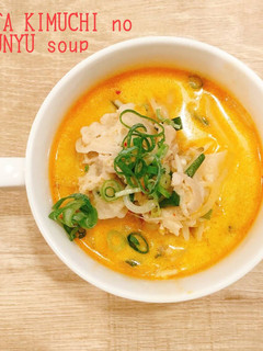 食べるスープ『豚キムチの豆乳スープ』-レシピのメイン写真