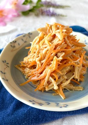 簡単５分♪夕食副菜・お弁当★人参えのき明太子炒め-レシピのメイン写真