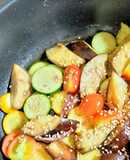 アンチョビ缶の夏野菜マリネ風
