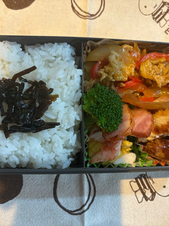 旦那弁当 メインはカレー炒め-レシピのメイン写真