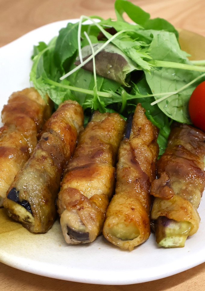 昆布でうま味アップ！なすの肉巻き-レシピのメイン写真