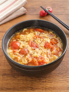 ふわとろ♡生姜香る♪トマトのかき玉うどん-レシピのメイン写真
