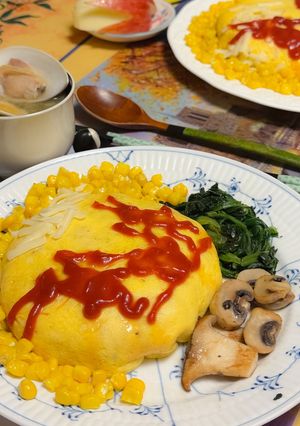 お月見オムライス-レシピのメイン写真