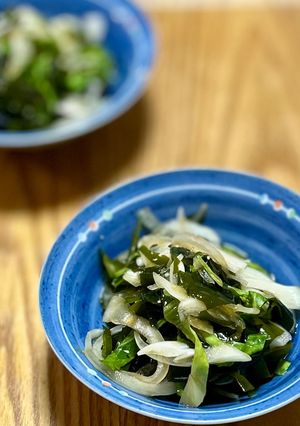 春野菜と新ワカメをわさびポン酢で-レシピのメイン写真