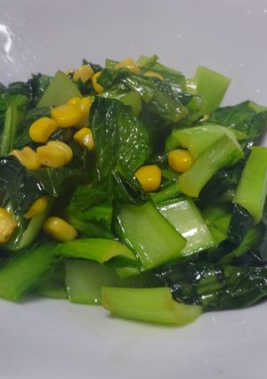 5分で作れる副菜!小松菜コーン-レシピのメイン写真