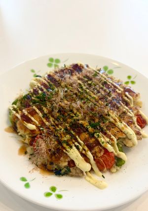 ミニトマト消費！管理栄養士のお好み焼き！-レシピのメイン写真