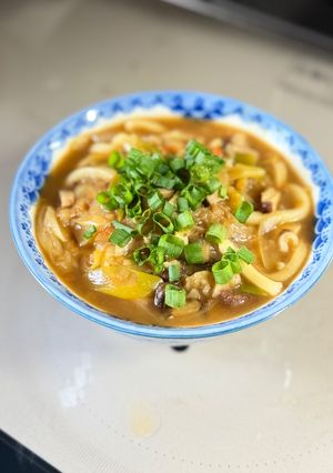 レンチンでカレーうどん もっちり美味しい-レシピのメイン写真