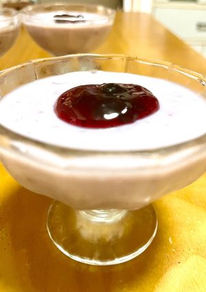 レンジで簡単!豆乳ブルーベリーヨーグルトプリン-レシピのメイン写真