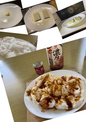 切り餅➕マヨネーズで、簡単レンジかき餅-レシピのメイン写真