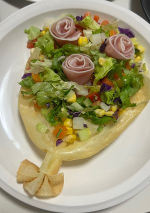 春巻きの皮でサラダの花束-レシピのメイン写真