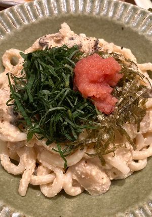 美味しい！和風たらこカルボナーラうどん♩-レシピのメイン写真