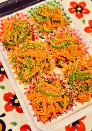 お弁当冷凍作り置き☆人参とピーマンの明太子炒め-レシピのメイン写真