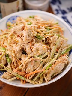 濃厚ごまだれ🤤豚しゃぶごぼうサラダ♪-レシピのメイン写真