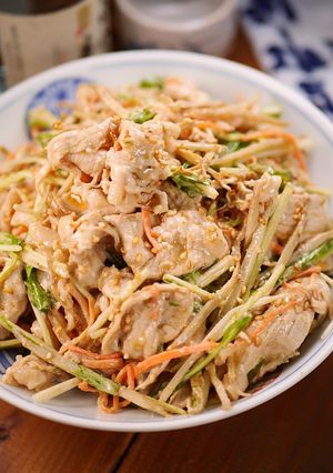 濃厚ごまだれ🤤豚しゃぶごぼうサラダ♪-レシピのメイン写真