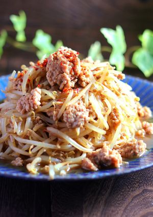 爆速!焼肉のタレでもやしそぼろ♪-レシピのメイン写真