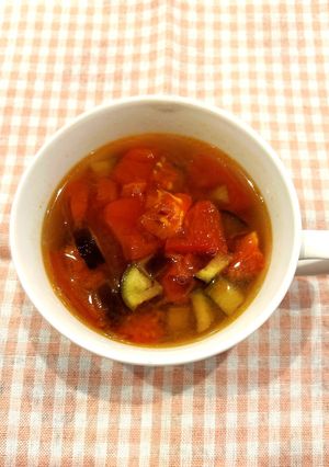 トマトとなすの春雨スープ-レシピのメイン写真