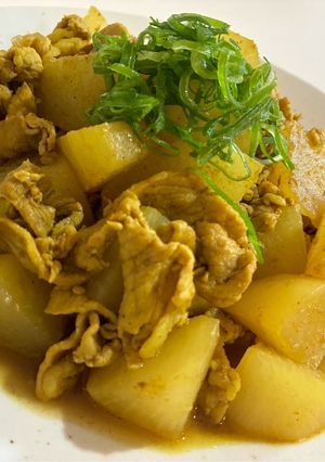 簡単！大根と豚肉のカレー煮-レシピのメイン写真