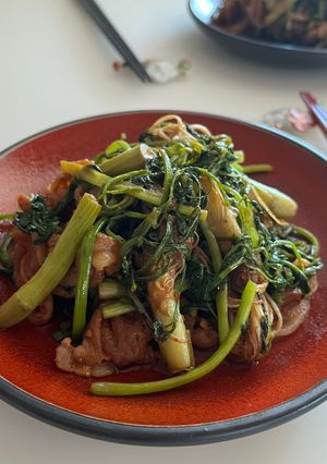 ミナリサムギョプサル風 セリ豚肉炒め-レシピのメイン写真