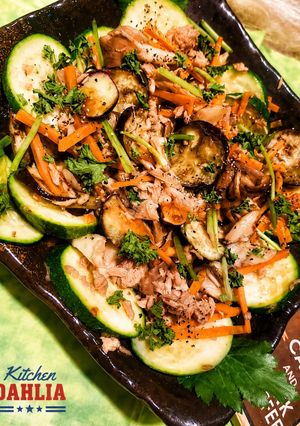 【万能ズッキーニ🥒】温野菜で満腹♪耐熱容器で完結-レシピのメイン写真
