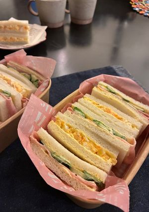 おかんレシピ𓀤𓀣たまごサンドとハムサンド-レシピのメイン写真