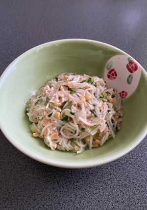 納豆と青梗菜の素麺チャンプルー-レシピのメイン写真