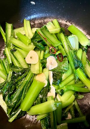 小松菜ペペロンチーノ-レシピのメイン写真