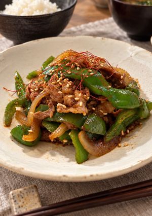 ご飯がすすむ！！豚肉とピーマンの甘辛味噌炒め-レシピのメイン写真