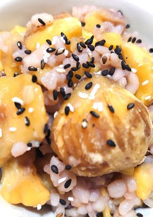 うまっ!!♫紫黒米栗ごはん♫-レシピのメイン写真