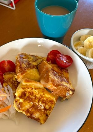 日曜日の朝☀️フレンチトースト食べよ🍞-レシピのメイン写真