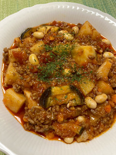 簡単ご馳走料理♪合挽き肉でトマト煮-レシピのメイン写真