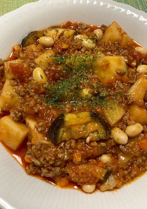 簡単ご馳走料理♪合挽き肉でトマト煮-レシピのメイン写真