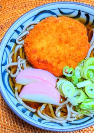 コロッケそば-レシピのメイン写真