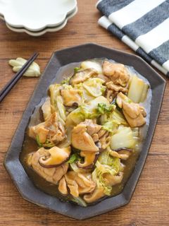 コクうま♡鶏肉と白菜のオイスター甘酢炒め-レシピのメイン写真