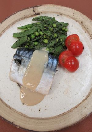 さばのみそ豆乳だれかけ-レシピのメイン写真