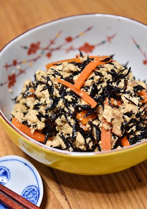 おばあちゃんのひじきの炒り豆腐【作り置き】-レシピのメイン写真