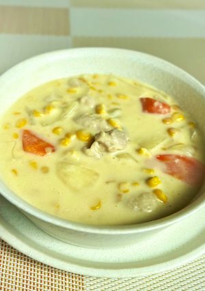 米粉でルウ！コーンクリームシチュー🌽-レシピのメイン写真