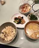 12/22鯖ご飯　鳥チンゲン菜柚柚子胡椒