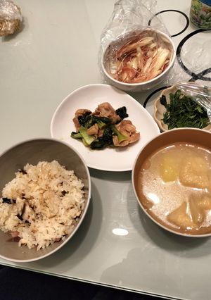 12/22鯖ご飯　鳥チンゲン菜柚柚子胡椒-レシピのメイン写真