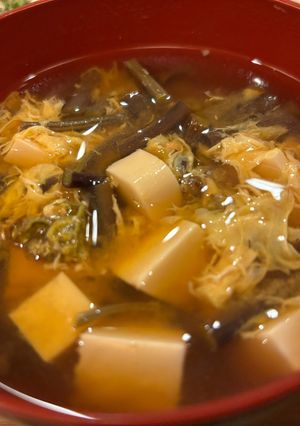 わらびの味噌汁-レシピのメイン写真